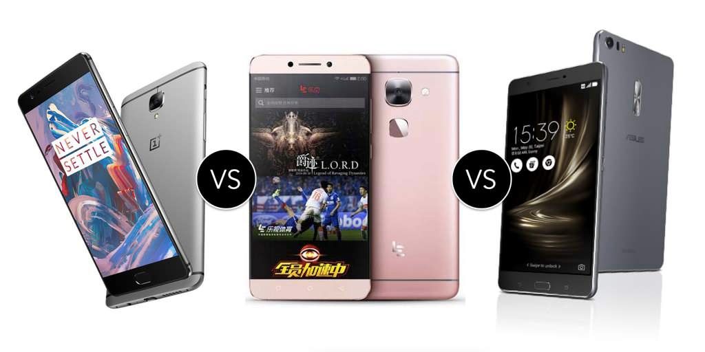 OnePlus 3 vs Le Max 2 vs ZenFone 3 Deluxe