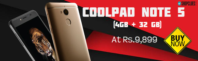 coolpad note 5 (4gb   32 gb) smartphone, royal gold, unboxed | extra rs. 1000 off