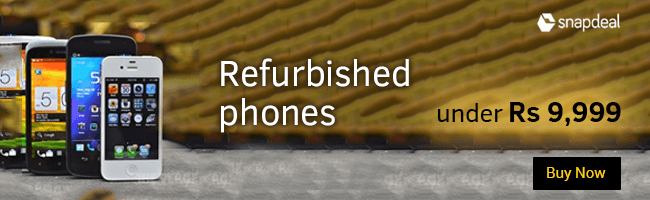 refurbished mobiles sale @ snapdeal - upto 55% offer